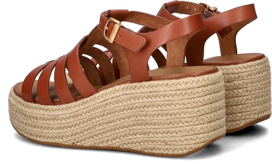 FitFlop Platfforms Espadr. Leather Fisherman Wedge Sandals BRUIN - Foto 5