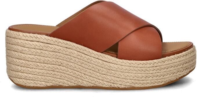 FitFlop Platfforms Espadrille Leather Wedge Cross Slides BRUIN - Foto 2