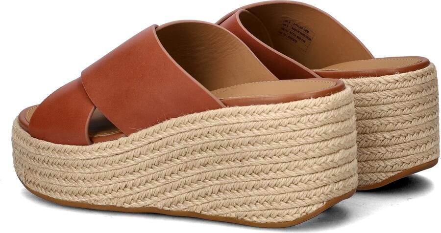 FitFlop Platfforms Espadrille Leather Wedge Cross Slides BRUIN - Foto 3
