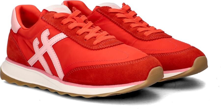 FitFlop Retro-Q FF Fabri Suede Sneakers Dames Sneakers Cherry Tomato Warm Pink - Foto 4