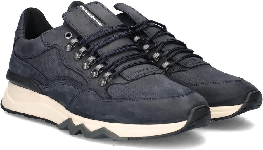 FLORIS VAN BOMMEL Lage Sneakers Heren Sfm-10135 De Zager Mesh Blauw - Foto 12