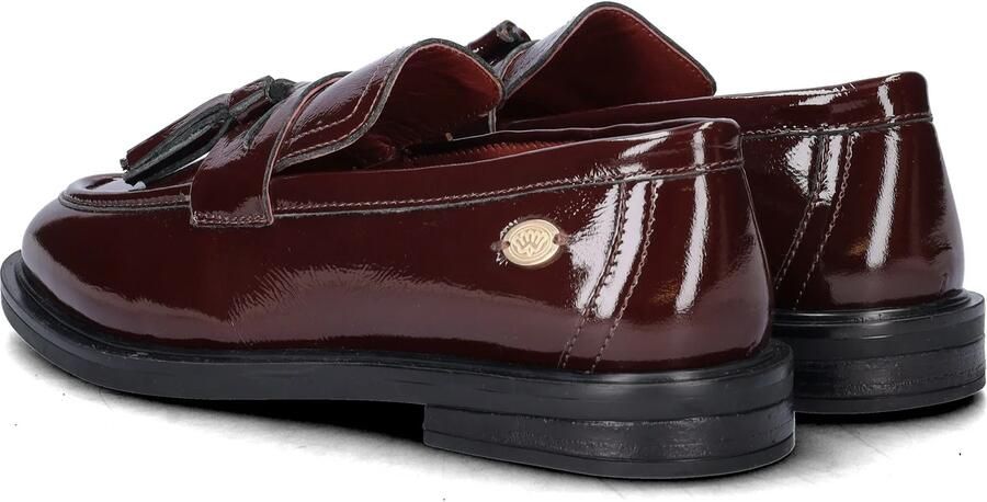 Fred de la Bretoniere FAIRY MOCCY Loafer Wrinkle Patent Bordeaux Red - Foto 9
