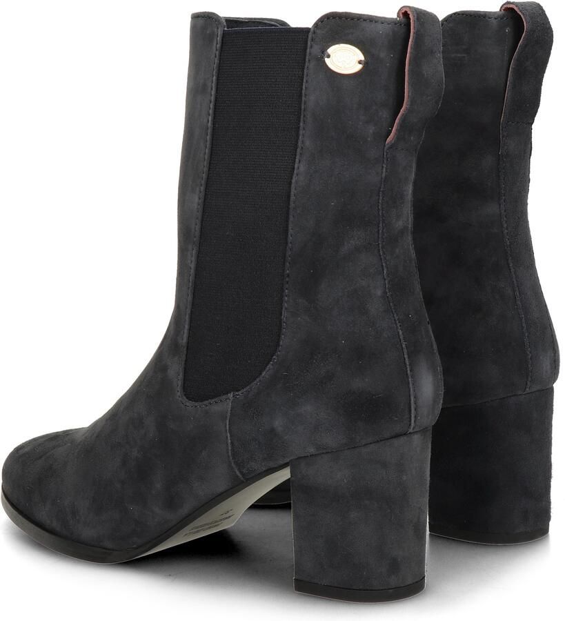 Fred de la Bretoniere Farah Chelsea leren suède chelsea boots met hak donkerblauw - Foto 10