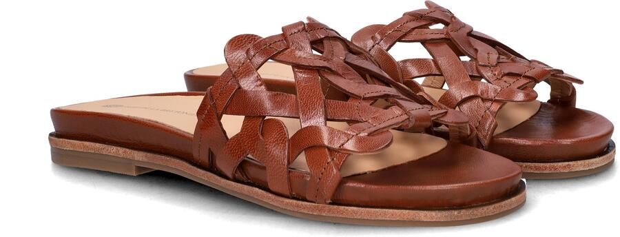 Fred de la bretoniere Freedy June slipper leer tan