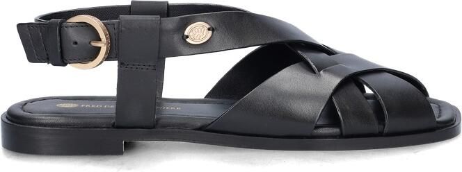FRED DE LA BRETONIERE Sandalen met Hak Dames Gitel Cross Maat: 41 Materiaal: Leer Kleur: Bruin - Foto 6
