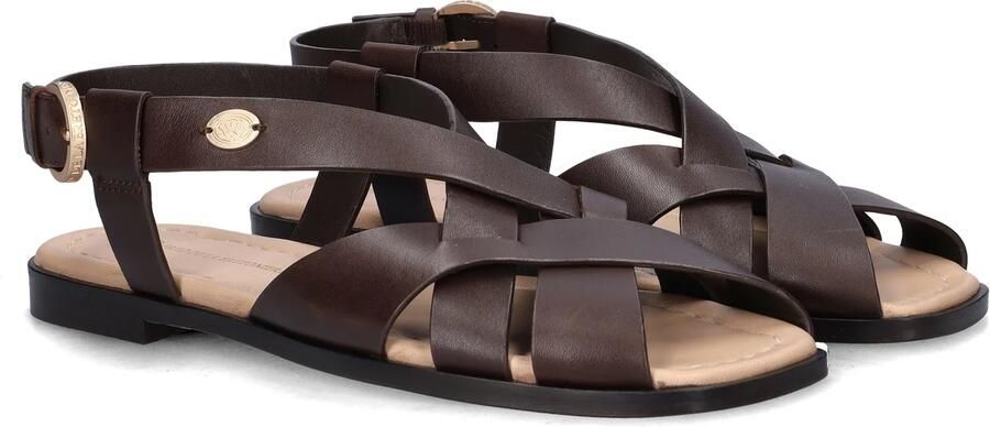 FRED DE LA BRETONIERE Sandalen met Hak Dames Gitel Cross Maat: 39 Materiaal: Leer Kleur: Zwart - Foto 6