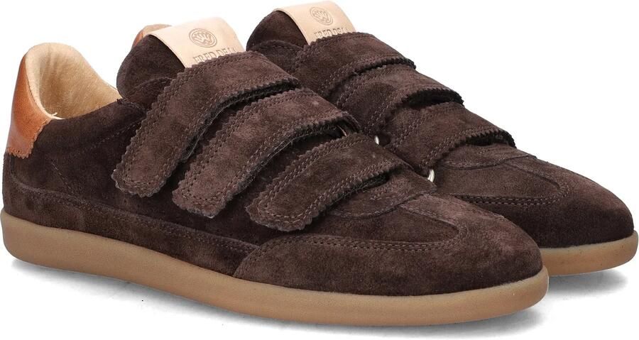 Fred de la Bretoniere Pepper Valencia Sneakers Suede Donkerbruin - Foto 4