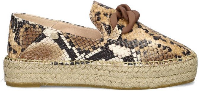 Fred de la Bretoniere June Chain dames espadrille Bruin multi