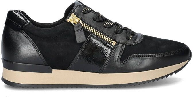 Gabor Vrouwen Leren Lage sneakers Damesschoenen 73.420 nub Zwart - Foto 3