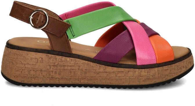 Gabor Sleehaksandaaltjes Florence plateau zomerschoen in kleurrijk design wijdte g (=wijd) - Foto 7