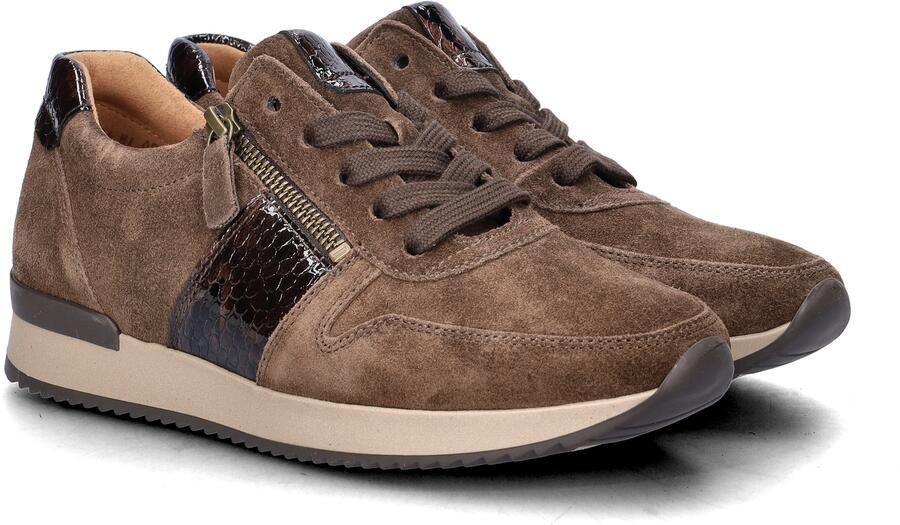 Gabor Lage sneakers Chunky zool 6019 Bruin Suède - Foto 4