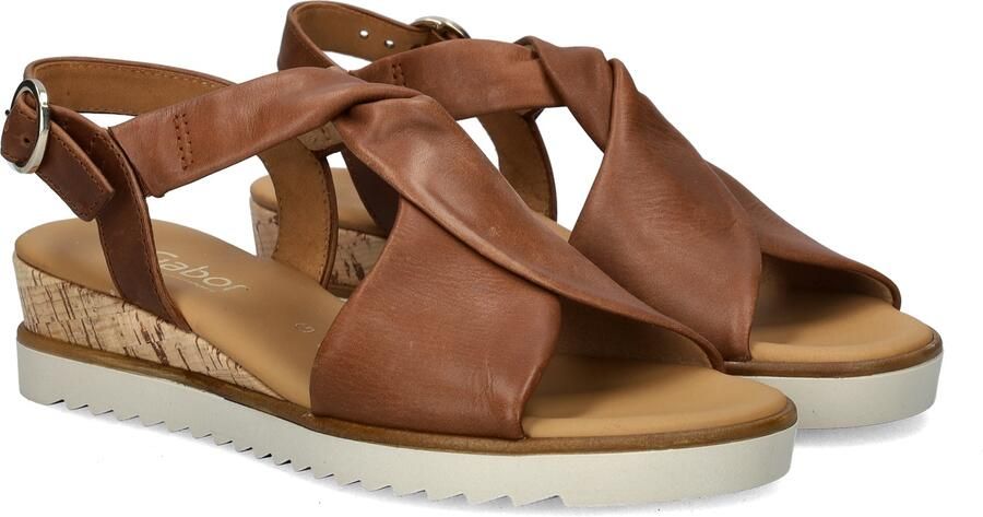 Gabor Bruine Leren Sandalen met Twist Brown Dames - Foto 5