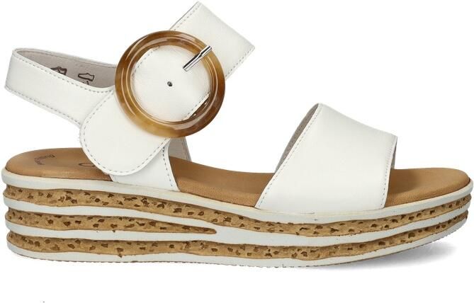 Gabor Beige Leren Sandalen Comfortabele Ronde Vorm Beige Dames - Foto 14