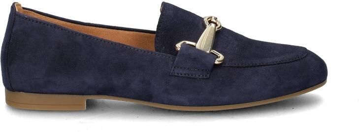Gabor Elegante blauwe suède loafers met gouden detail Blue Dames - Foto 13