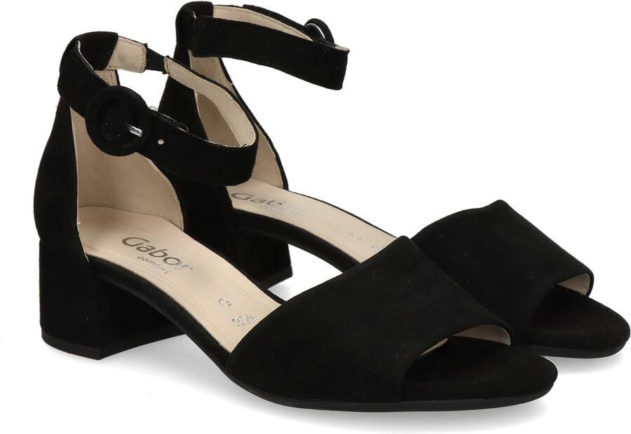 GABOR Sandalen met Hak Dames 902 Maat: 42 Materiaal: Suède Kleur: Zwart - Foto 7