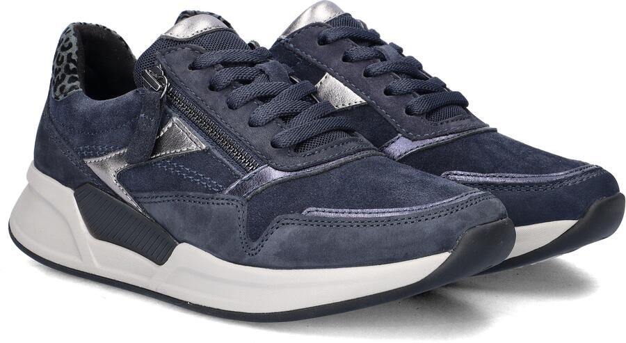 Gabor Rollingsoft Sneakers met sleehak veterschoenen lage schoen vrijetijdsschoen met zijrits - Foto 3