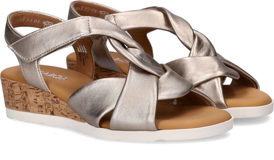 Gabor 761 Sandalen Met Sleehak Dames Zilverkleurig - Foto 8