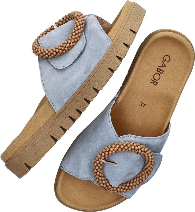 Gabor -Dames blauw licht slippers & muiltjes - Foto 3