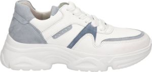Gabor chunky leren sneakers wit blauw