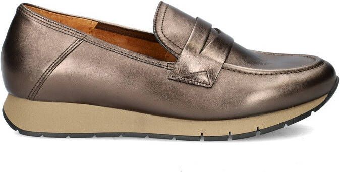 Gabor Bronzen Leren Basket Sneakers Brown Dames - Foto 4