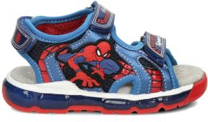 Geox Android Boy Spiderman leren sandalen blauw rood