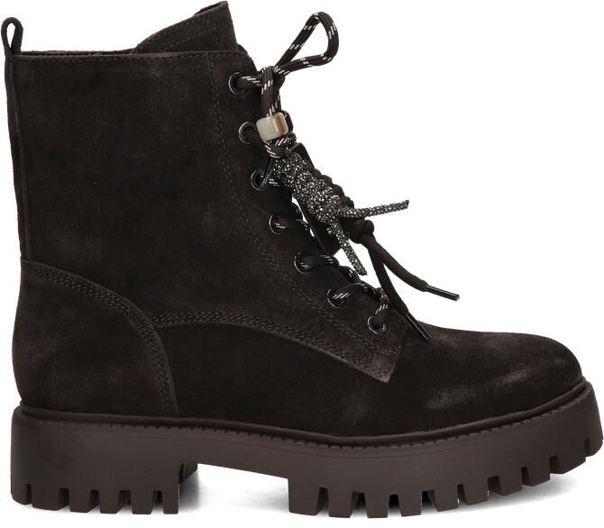GUESS Bruine leren Fizzle enkellaarzen