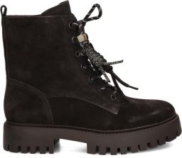 GUESS Bruine leren Fizzle enkellaarzen
