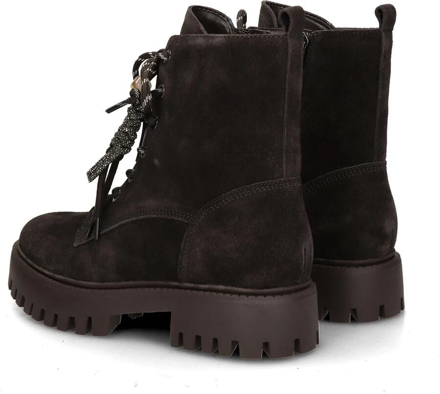 GUESS Bruine leren Fizzle enkellaarzen - Foto 8