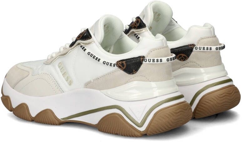 Guess Witte Polyethyleen Sneaker met Stof White Dames - Foto 8