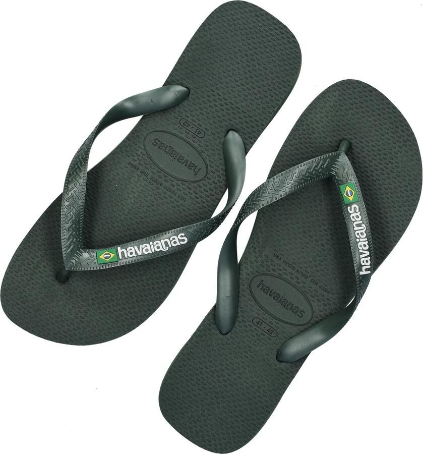 HAVAIANAS Teenslippers Heren Brasil Logo Maat: 41 42 Materiaal: Rubber Kleur: Groen - Foto 15