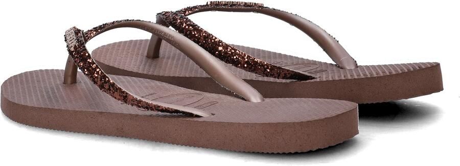 Havaianas HAV. SLIM GLITTER II Donkerbruin Dames Slippers Donkerbruin - Foto 7