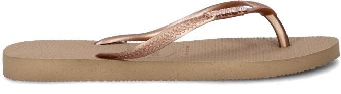 HAVAIANAS Teenslippers Dames Slim Logo Metallic Maat: 35 36 Materiaal: Rubber Kleur: Bruin - Foto 8