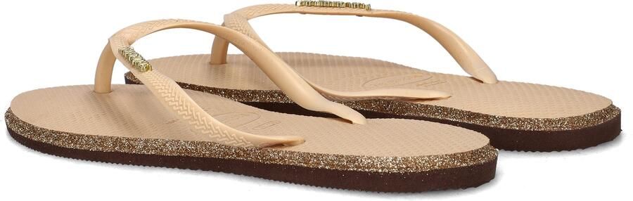 Havaianas HAV. SLIM POINT GLITTER Donkerbruin Goud Dames Slippers Donkerbruin Goud - Foto 3