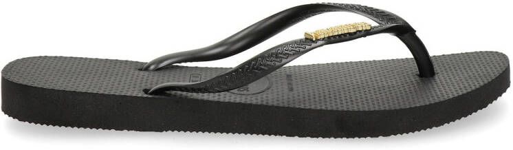 HAVAIANAS Teenslippers Dames Slim Logo Metallic Maat: 35 36 Materiaal: Rubber Kleur: Zwart - Foto 10