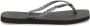 Havaianas Square Logo Metallic dames slipper Zwart - Thumbnail 1