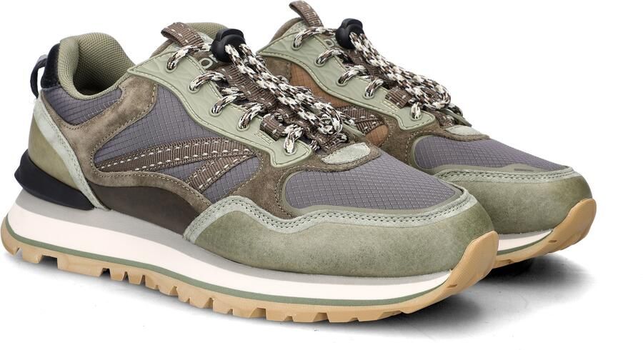 THE HOFF BRAND Lage Sneakers Heren City Off Road Maat: 43 Materiaal: Leer Kleur: Groen - Foto 4