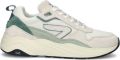 HUB Glide chunky suède sneakers ecru groen - Wit