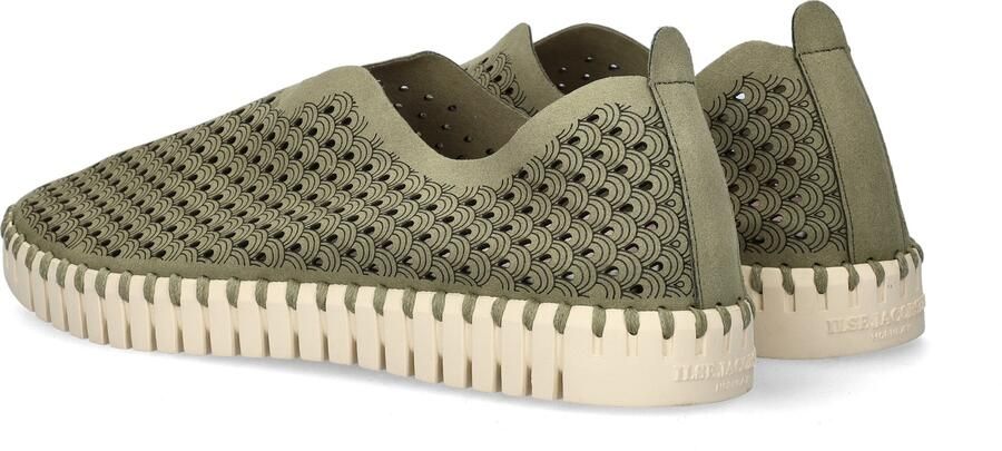 Ilse Jacobsen Instappers Dames Instapschoenen Damesschoenen Canvas Tulip 3275 Groen - Foto 9