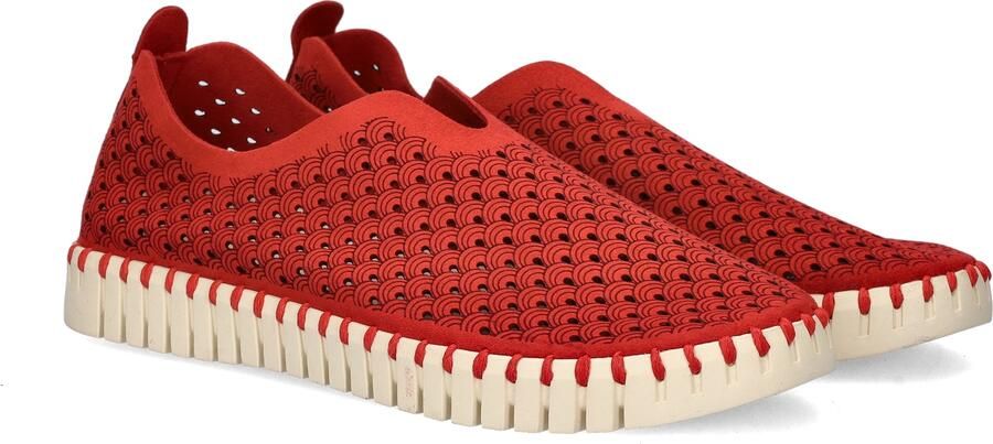 Ilse Jacobsen Instappers Dames Instapschoenen Damesschoenen Canvas Tulip 3275 Rood - Foto 13