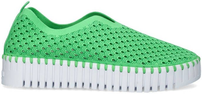 Ilse Jacobsen Instappers Platform TULIP3373W witte zool 495 Bright Green Bright Green - Foto 4
