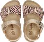 Kipling Rikulu 1 leren sandalen met zebraprint roze goud - Thumbnail 2