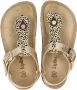 Kipling Rikulu 4 leren sandalen met panterprint goud - Thumbnail 2