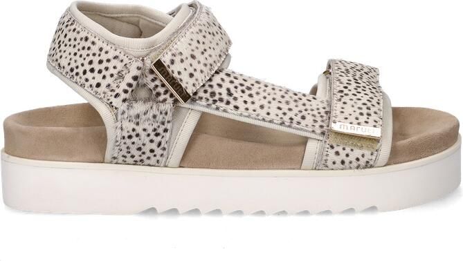 Maruti Dames Sandalen met hak Beau Beige Ponyhair Plateauzool - Foto 8