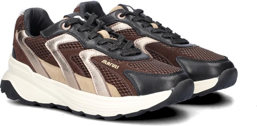 Maruti Dora Sneakers Dames Leren Sneaker Bruin - Foto 4