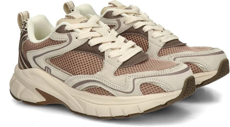 Maruti Novi Leather Nude J39 Sneakers Offwhite Beige Tijgerprint Leer en Mesh Dames Offwhite Beige Tijgerprint - Foto 11