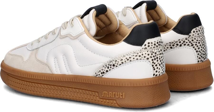 Maruti Yale Suede BSA White Beige Black Dames Sneakers Wit - Foto 11