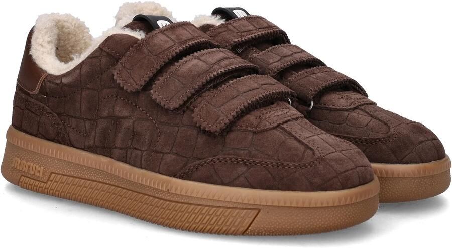 Maruti Yana Suede Brown D00 Sneakers Bruin Suede Dames Klittenbandsluiting Bruin - Foto 14