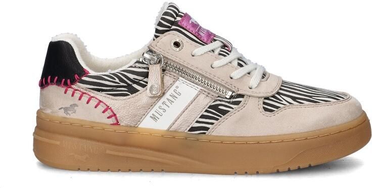Mustang Dames Sneaker Beige zwart - Foto 2