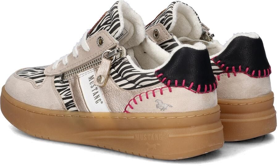 Mustang Dames Sneaker Beige zwart - Foto 4