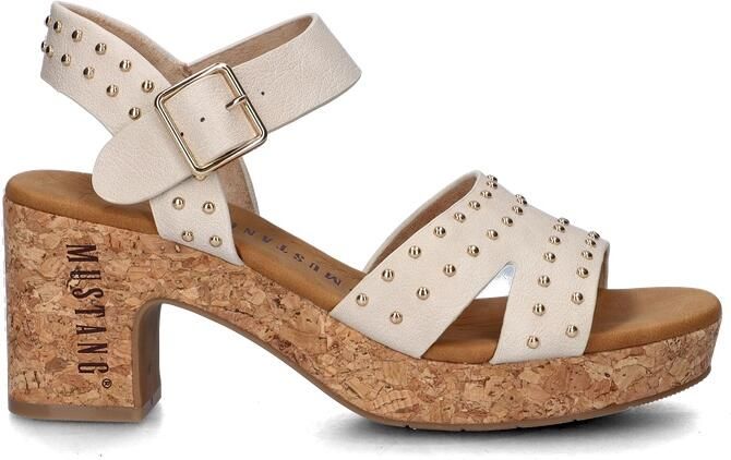 Mustang Sandalen Hak Sandalen Hak Gebroken wit - Foto 8